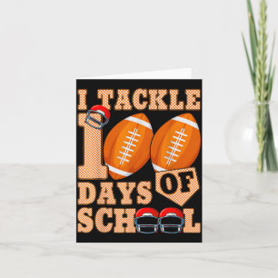 100 Days Of School Boys 100th Day Of School Footba Card