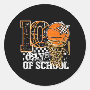 100 Days Of School Boys Kids 100th Day Of School Classic Round Sticker