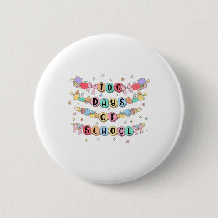 100 Days Of School Bracelet 100th Day Girls Kids 2 Inch Round Button