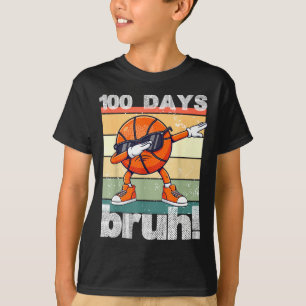 100 Days Of School Bruh Funny Kids Boys Dabbing Ba T-Shirt