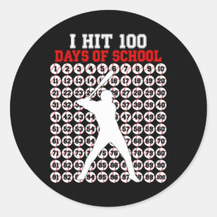 100 Days Of School Bysebyll 100th Day Of School Bo Classic Round Sticker