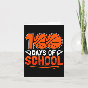 100 Days Of School Bysketbyll For Students Coach P Card