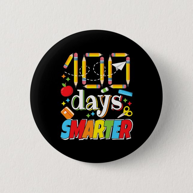 100 Days Of School Celebration Teacher Student 100 2 Inch Round Button (Front)