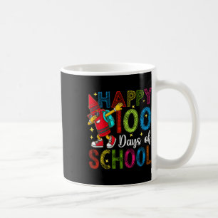 100 Days Of School Colourful Dabbing Pencil Teache Coffee Mug