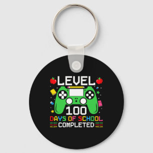 100 Days Of School Completed Gaming Toddler Boy Keychain