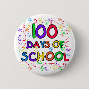 100 Days of School Confetti 2 Inch Round Button