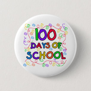 100 Days of School Confetti Tshirts and Gifts 2 Inch Round Button