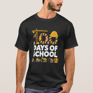 100 Days Of School Construction Vehicle Boys Kids  T-Shirt
