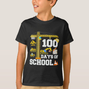 100 Days Of School Construction Vehicle Excavator T-Shirt