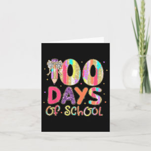 100 Days Of School Coquette Pencil Bow Teachers Gi Card