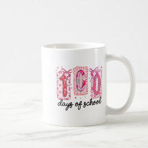 100 Days Of School Coquette Valentine Girls Teache Coffee Mug
