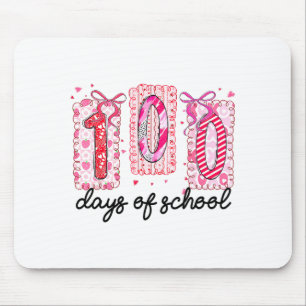 100 Days Of School Coquette Valentine Girls Teache Mouse Pad