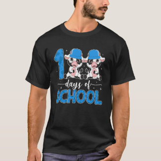 100 Days of School Cows 100 Days Smarter Students T-Shirt