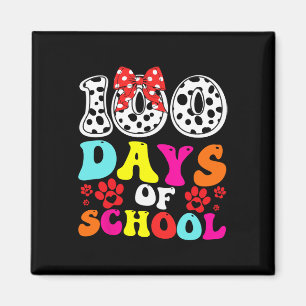 100 Days Of School Dalmatian Dog 100 Days Smarter Magnet