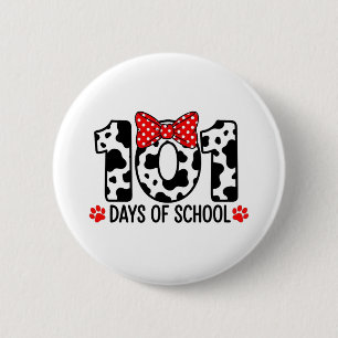 100 Days of School Dalmatian Dog Boy Kid 100th Day 2 Inch Round Button