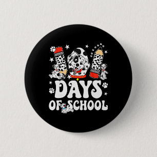 100 Days Of School Dalmatian Dog Boy Kid 100th Day 2 Inch Round Button