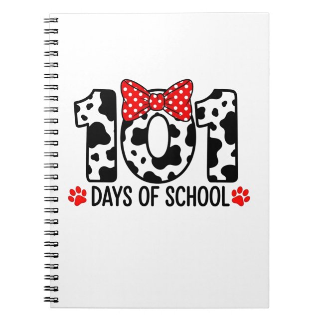 100 Days of School Dalmatian Dog Boy Kid 100th Day Notebook (Front)