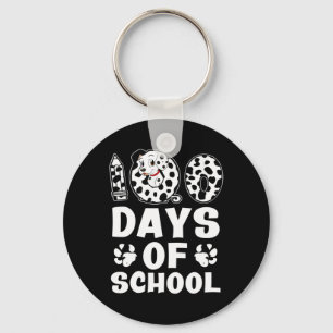 100 Days Of School Dalmatian Dog Boys Girls 100 Da Keychain