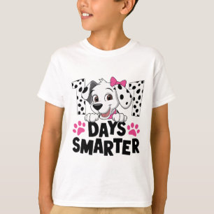 100 Days Of School Dalmatian Dog Boys Kids 100 Day T-Shirt