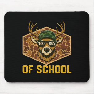 100 Days Of School Deer Hunting Camo Hunter Boy Gi Mouse Pad