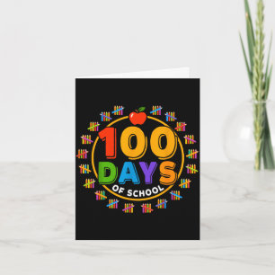 100 days of school design happy 100th day of card