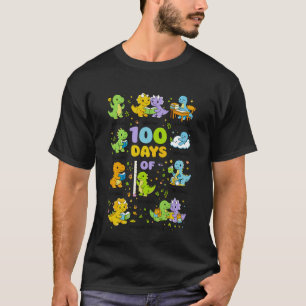 100 Days of School Dinosaur Dino T Rex Smarter Tea T-Shirt