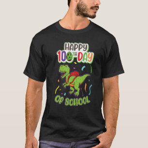 100 Days of School Dinosaur Elementary School Stud T-Shirt
