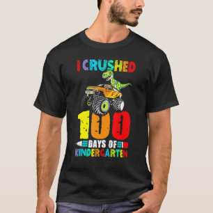 100 Days of School Dinosaur Monster Truck kinderga T-Shirt