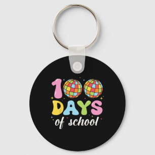 100 Days Of School Disco Ball Teacher Kids 100 Day Keychain