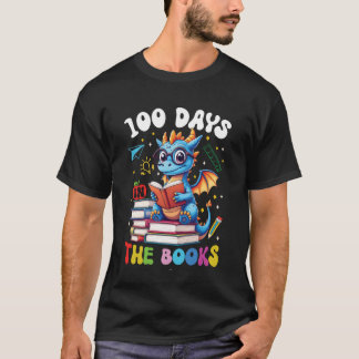 100 Days of School Dragon Reading 100th Day Boys G T-Shirt