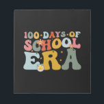 100 Days Of School Era Groovy Teacher Kids Notepad<br><div class="desc">Retro 100th Day Of School Teacher Kid 100 Days Of School Era T-Shirt</div>