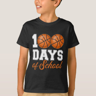 100 Days Of School For 100th Day Basketball Studen T-Shirt