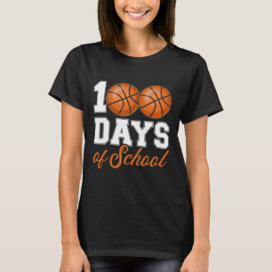 100 Days Of School For 100th Day Basketball Studen T-Shirt