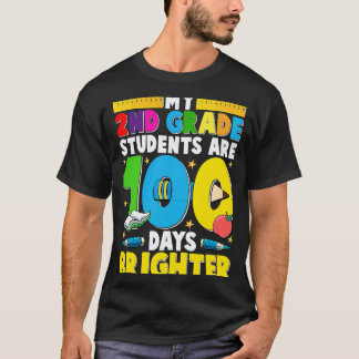 100 Days of School for 2nd Grade Teacher T-Shirt