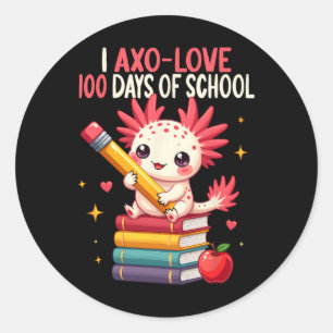 100 Days Of School For Girls 100th Day Of School A Classic Round Sticker
