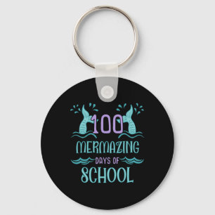 100 Days Of School For Girls Mermaid Gift Keychain