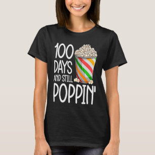 100 Days Of School  For Kids Boys Popcorn T-Shirt