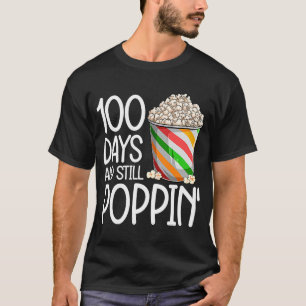 100 Days Of School For Kids Boys Popcorn T-Shirt