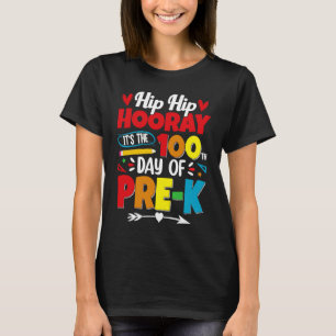 100 Days Of School For Kids Boys Pre K Teacher T-Shirt