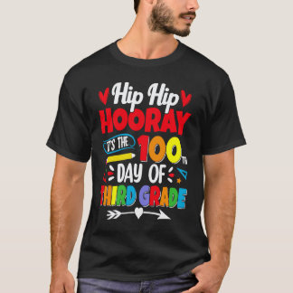 100 Days Of School For Kids Boys Third Grade Teach T-Shirt