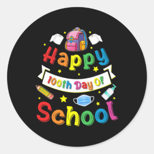 100 Days Of School For Teachers And Students Gift Classic Round Sticker