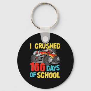 100 Days Of School For Toddler Boys Kids Monster T Keychain