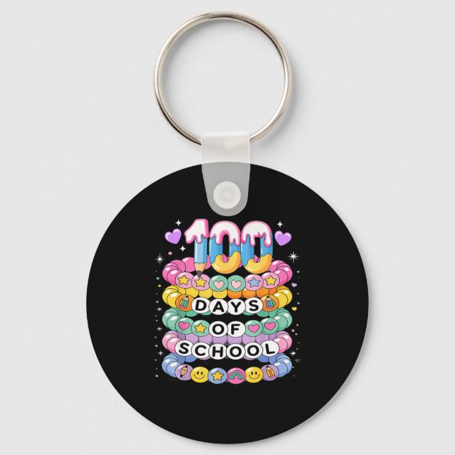 100 Days Of School Friendship Bracelets 100 Days S Keychain (Front)