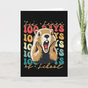 100 Days of School Funny Animal Day Milestone gift Card