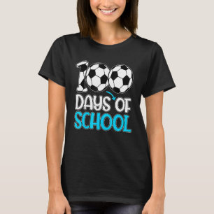 100 Days Of School Gifts 100th Day Soccer Teacher  T-Shirt