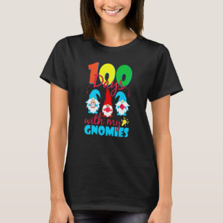 100 Days Of School Gnome 100th Day Teacher Women M T-Shirt