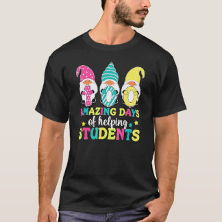 100 Days Of School Gnome Teacher Kids 100th Day 1 T-Shirt