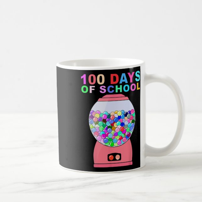 100 Days Of School Gumball Machine For Kids Teache Coffee Mug (Right)