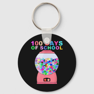 100 Days Of School Gumball Machine For Kids Teache Keychain