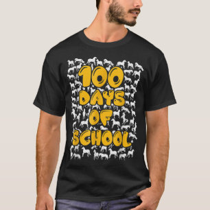 100 Days of School horse mustang mascot T-Shirt